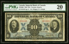 Canada Imperial Bank of Canada 10 Dollars 1.11.1933 Ch. # 375-20-04 PMG Very Fine 20. 

HID09801242017