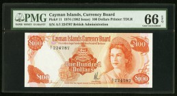 Cayman Islands Currency Board 100 Dollars 1974 (ND 1982) Pick 11 PMG Gem Uncirculated 66 EPQ. 

HID09801242017