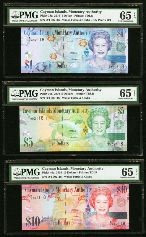 Matching Serial Number Set Cayman Islands Monetary Authority $1; $5; $10; $25; $...