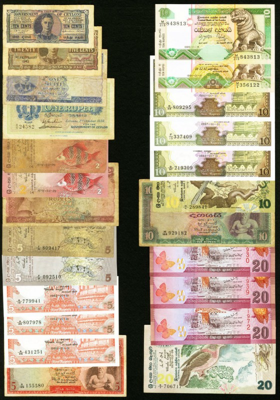 Ceylon and Sri Lanka Group Lot of 39 Examples Fine-Uncirculated. 

HID0980124201...
