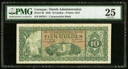 Curacao De Curacaosche Bank 10 Gulden 1948 Pick 30 PMG Very Fine 25. 

HID09801242017