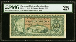 Curacao De Curacaosche Bank 50 Gulden 1948 Pick 31 PMG Very Fine 25. 

HID09801242017
