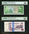 Ethiopia State Bank of Ethiopia 1 Dollar ND (1961) Pick 18a PMG Choice Uncirculated 64. Algeria Banque d'Algerie 500 Dinars 1998 Pick 141 PMG Gem Unci...
