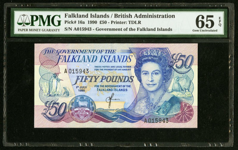 Falkland Islands Government of the Falkland Islands 50 Pounds 1.7.1990 Pick 16a ...