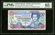 Falkland Islands Government of the Falkland Islands 50 Pounds 1.7.1990 Pick 16a PMG Gem Uncirculated 65 EPQ. 

HID09801242017