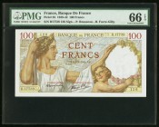 France Banque de France 100 Francs 9.1.1941 Pick 94 PMG Gem Uncirculated 66 EPQ. 

HID09801242017