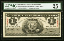 Guatemala Banco Internacional De Guatemala 1 Peso 5.4.1920 Pick S153s PMG Very Fine 25. 

HID09801242017