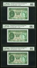 Hong Kong Government of Hong Kong 1 Dollar 1.7.1959 Pick 324Ab Three Consecutive Examples PMG Gem Uncirculated 66 EPQ. 

HID09801242017