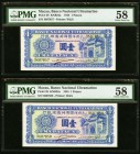Macau Banco Nacional Ultramarino 1 Pataca 16.11.1945 Pick 28 Two Consecutive Examples PMG Choice About Unc 58. 

HID09801242017