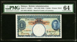 Malaya Board of Commissioners of Currency 1 Dollar 1941 (ND 1945) Pick 11 PMG Choice Uncirculated 64. 

HID09801242017