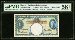 Malaya Board of Commissioners of Currency 1 Dollar 1.7.1941 Pick 11 PMG Choice About Unc 58 EPQ. 

HID09801242017