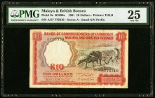 Malaya and British Borneo Board of Commissioners of Currency 10 Dollars 1.3.1961 Pick 9a PMG Very Fine 25. 

HID09801242017