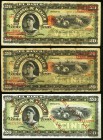 Mexico Banco Nacional de Mexico 20 Pesos 1902 M300an; M300bf; M300r Group of 3 Including Remainder from Sample Booklet Fine or better. 

HID0980124201...