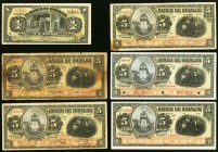Mexico Banco De Hidalgo 1; 5 Pesos M368a; M369a; M369b; M369c; M369s; M369r Group of 6 Fine or better. This group includes a Serie A one Peso, Series ...