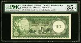 Netherlands Antilles Bank van de Nederlandse Antillen 10 Gulden 1962 Pick 2a PMG Choice Very Fine 35 EPQ. 

HID09801242017