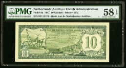 Netherlands Antilles Bank van de Nederlandse Antillen 10 Gulden 1967 Pick 9a PMG Choice About Unc 58 EPQ. 

HID09801242017