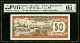 Netherlands Antilles Bank van de Nederlandse Antillen 50 Gulden 1972 Pick 11b PMG Gem Uncirculated 65 EPQ. 

HID09801242017