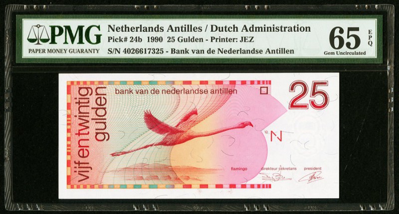 Netherlands Antilles Bank van de Nederlandse Antillen 25 Gulden 1990 Pick 24b PM...