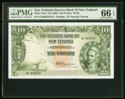 New Zealand Reserve Bank of New Zealand 10 Pounds ND (1967) Pick 161d PMG Gem Uncirculated 66 EPQ. 

HID09801242017