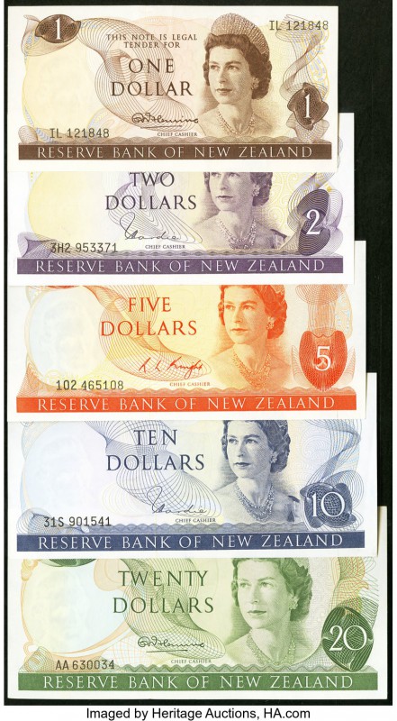 New Zealand Reserve Bank Denomination Set of 5 Examples About Uncirculated. 

HI...