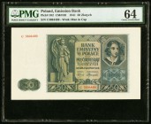 Poland Emission Bank of Poland 50 Zlotych 1941 Pick 102 PMG Choice Uncirculated 64. 

HID09801242017