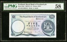 Scotland Royal Bank of Scotland 5 Pounds 3.5.1982 Pick 342a PMG Choice About Unc 58. 

HID09801242017