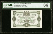 Sweden Sveriges Riksbank 1 Krona 1918 Pick 32e PMG Choice Uncirculated 64. 

HID09801242017