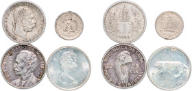 Austria 1895 - 1967 Mexico, Cuba, Canada Coinage (4 Lots, Weight all 18.85gr) Silver XF