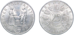 Austria Second Republic 1960 25 Schilling (Carinthian Plebiscite) Silver (.800) Vienna Mint (1599000) 13g UNC KM 2890 Schön 83