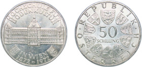 Austria Second Republic 1972 50 Schilling (Institute of Agriculture) Silver (.900) Vienna Mint (1891000) 19.93g UNC KM 2914 Schön 108