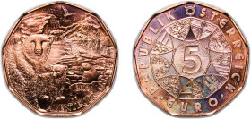 Austria Second Republic 2014 5 Euros (Arctic Adventure) Copper Vienna Mint (200000) 8.85g UNC KM 3231 Schön 415