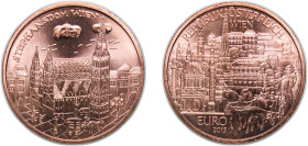 Austria Second Republic 2015 10 Euros (Stephansdom Wien) Copper Vienna Mint (130000) 15.08g UNC KM 3243