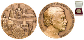 Czech Republic ND Medal - Václav Havel Bronze 60.6g UNC