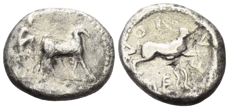 Sizilien. Messana.

 Tetradrachme (Silber). Ca. 478 - 476 v. Chr.
Vs: Bärtige...