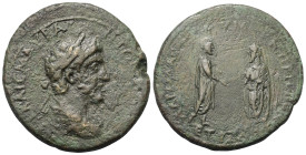 Pontos. Amaseia. Marcus Aurelius (161 - 180 n. Chr.).

 Bronze. 161 / 162 n. Chr. (Jahr 164).
Vs: Büste des Marcus Aurelius mit Lorbeerkranz, Palud...