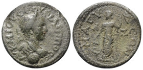 Pamphylien. Magydos. Philippus II. als Caesar (244 - 247 n. Chr.).

 Bronze.
Vs: Büste des Philippus II. mit Lorbeerkranz, Paludament und Panzer re...