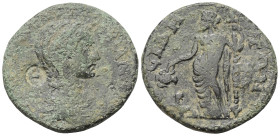 Pamphylien. Side. Sallustia Orbiana (225 - 227 n. Chr. Kaiserin).

 Bronze.
Vs: Drapierte Büste der Orbiana rechts; im Feld links runder Gegenstemp...