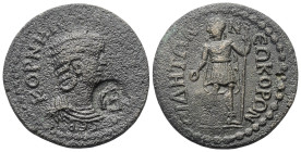 Pamphylien. Side. Salonina (gest. 268 n. Chr).

 Bronze.
Vs: Drapierte Büste mit Diadem rechts, darüber Stern; im Feld rechts runder Gegenstempel....