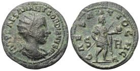 Pisidien. Antiochia. Gordianus III. (238 - 244 n. Chr.).

 Bronze.
Vs: IMP CAES M ANT GORDIANVS AV. Büste mit Strahlenkrone, Paludament und Panzer ...