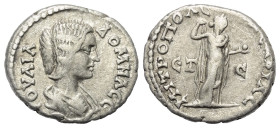 Kappadokien. Kaisareia (Caesarea). Iulia Domna (gest. 217 n. Chr.).

 Drachme. 196 - 197 n. Chr. (Jahr 5).
Vs: Drapierte Büste der Iulia Domna rech...