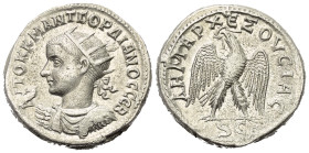 Seleukis und Pierien. Antiochia am Orontes. Gordianus III. (238 - 244 n. Chr.).

 Tetradrachme (Billon). Ca. 238 - 240 n. Chr.
Vs: Büste des Gordia...