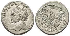 Kyrrhestike. Beroia. Caracalla (197 - 217 n. Chr.).

 Tetradrachme (Billon). 215 - 217 n. Chr.
Vs: Büste des Caracalla mit Strahlenkrone links.
Rs...