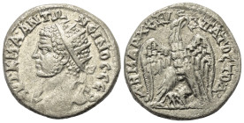 Kyrrhestike. Hierapolis. Caracalla (197 - 217 n. Chr.).

 Tetradrachme (Billon). Ca. 215 - 217 n. Chr.
Vs: Büste des Caracalla mit Strahlenkrone li...