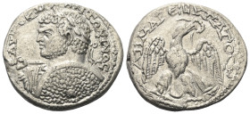 Phönikien. Arados. Caracalla (197 - 217 n. Chr.).

 Tetradrachme (Billon). 215 - 217 n. Chr.
Vs: Büste des Caracalla in Vorderansicht mit Lorbeerkr...