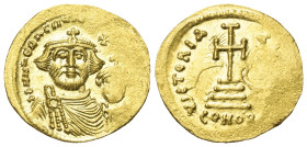 Heraclius (610 - 641 n. Chr.).

 Solidus (Gold). Constantinopolis.
Vs: Gekrönte Büsten des Heraclius und des Heraclius Constantinus mit Paludament ...