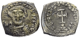 Constans II. (641 - 668 n. Chr.).

 Hexagramm (Silber). 648 - 652 n. Chr. Constantinopolis.
Vs: D N CONSTAN - TINUS P P AV. Gekrönte Büste in Chlam...