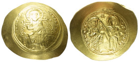 Constantinus X. Ducas (1059 - 1067 n. Chr.).

 Histamenon nomisma (Gold). 1059 - 1067 n. Chr. Constantinopolis.
Vs: Segnender Christus mit Nimbus u...