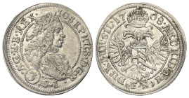 Habsburger bis 1806. Joseph I. (1705 - 1711).

 3 Kreuzer (Silber). 1708 FN. Breslau.
Vs: Brustbild nach rechts.
Rs: Bekrönter, doppelköpfiger Adl...