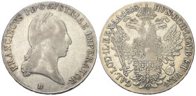 Kaisertum Österreich (1804 - 1918). Franz I. (1804 - 1835).

 Taler (Silber). 1818 B. Kremnitz.
Vs: Kopf rechts.
Rs: Bekrönter Doppeladler mit Bru...