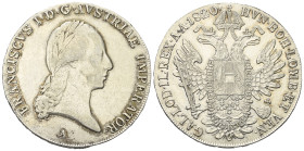 Kaisertum Österreich (1804 - 1918). Franz I. (1804 - 1835).

 Taler (Silber). 1820 A. Wien.
Vs: Kopf rechts.
Rs: Bekrönter Doppeladler mit Brustsc...